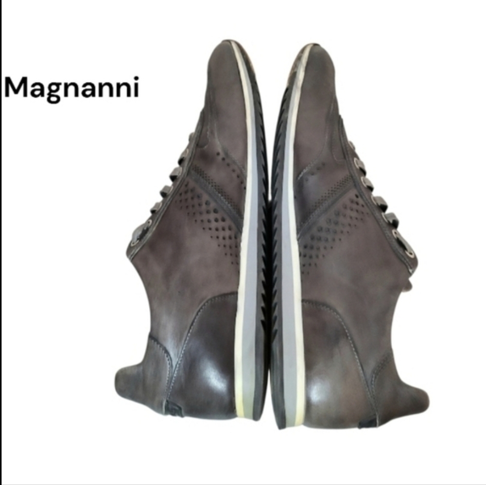 Magnanni Cristian Christian Gray Leather Casual Dress Sneaker Shoe Spain Men 13 - Picture 9 of 16